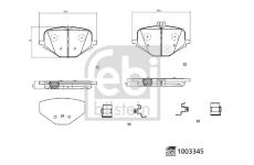 Sada brzdových platničiek kotúčovej brzdy FEBI BILSTEIN 1003345