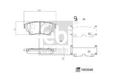 Sada brzdových destiček, kotoučová brzda FEBI BILSTEIN 1003646