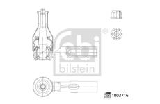 Hlava příčného táhla řízení FEBI BILSTEIN 1003716