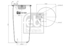 Mech, pneumatické odpružení FEBI BILSTEIN 101301