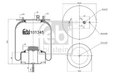 Mech, pneumaticke odpruzeni FEBI BILSTEIN 101345