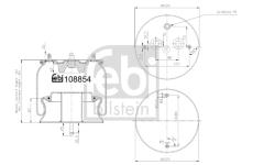 Mech, pneumatické odpružení FEBI BILSTEIN 108854