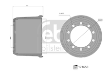 Brzdový buben FEBI BILSTEIN 171650