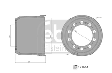 Brzdový buben FEBI BILSTEIN 171661