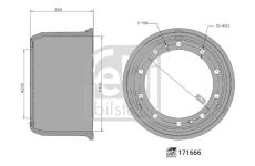 Brzdový buben FEBI BILSTEIN 171666