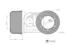 Brzdový buben FEBI BILSTEIN 171670