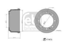 Brzdový buben FEBI BILSTEIN 171673