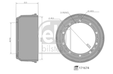 Brzdový buben FEBI BILSTEIN 171674