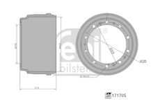 Brzdový buben FEBI BILSTEIN 171705