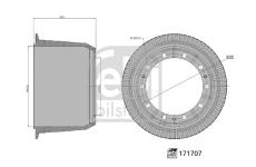 Brzdový buben FEBI BILSTEIN 171707