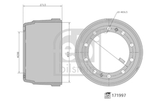 Brzdový buben FEBI BILSTEIN 171997