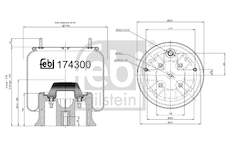 Mech, pneumaticke odpruzeni FEBI BILSTEIN 174300