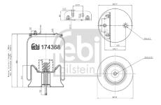 Mech, pneumatické odpružení FEBI BILSTEIN 174368