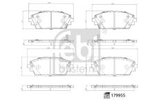 Sada brzdových destiček, kotoučová brzda FEBI BILSTEIN 179955