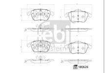 Sada brzdových destiček, kotoučová brzda FEBI BILSTEIN 180626