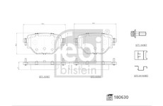 Sada brzdových destiček, kotoučová brzda FEBI BILSTEIN 180630