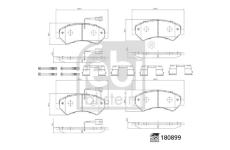 Sada brzdových platničiek kotúčovej brzdy FEBI BILSTEIN 180899