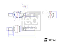 Axiální kloub, příčné táhlo řízení FEBI BILSTEIN 182161