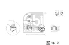 Tyc/vzpera, stabilisator FEBI BILSTEIN 183104