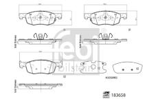 Sada brzdových destiček, kotoučová brzda FEBI BILSTEIN 183658