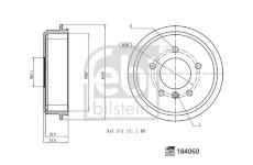 Brzdový buben FEBI BILSTEIN 184060