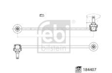 Tyč/vzpěra, stabilizátor FEBI BILSTEIN 184407