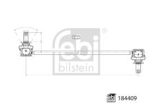 Tyč/vzpěra, stabilizátor FEBI BILSTEIN 184409