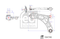 Řídicí páka, zavěšení kol FEBI BILSTEIN 184748