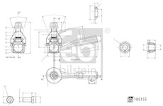 Hlava příčného táhla řízení FEBI BILSTEIN 185155