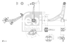 Řídicí páka, zavěšení kol FEBI BILSTEIN 186140