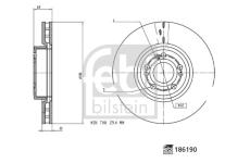 Brzdový kotouč FEBI BILSTEIN 186190
