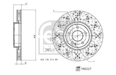 Brzdový kotouč FEBI BILSTEIN 186227