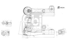 Hlava/čap spojovacej tyče riadenia FEBI BILSTEIN 186264