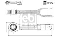 Tyč/vzpěra, stabilizátor FEBI BILSTEIN 186431