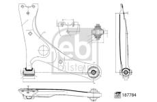 Řídicí páka, zavěšení kol FEBI BILSTEIN 187784