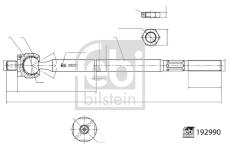 Axiální kloub, příčné táhlo řízení FEBI BILSTEIN 192990