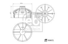 Veko, puzdro olejového filtra FEBI BILSTEIN 193672
