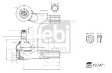 Hlava/čap spojovacej tyče riadenia FEBI BILSTEIN 193971