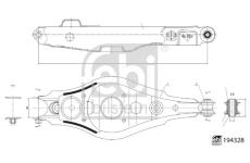 Řídicí páka, zavěšení kol FEBI BILSTEIN 194328
