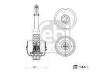Kryt, pouzdro olejoveho filtru FEBI BILSTEIN 194375