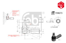 Sikmy kloub spojovaci tyce rizeni FEBI BILSTEIN 194673