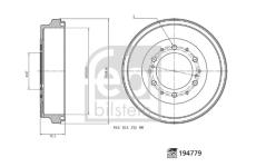 Brzdový buben FEBI BILSTEIN 194779