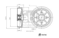 Brzdový buben FEBI BILSTEIN 194784
