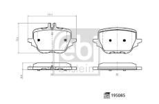 Sada brzdových platničiek kotúčovej brzdy FEBI BILSTEIN 195085