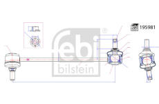 Tyc/vzpera, stabilisator FEBI BILSTEIN 195981