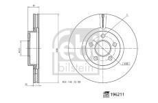 Brzdový kotouč FEBI BILSTEIN 196211