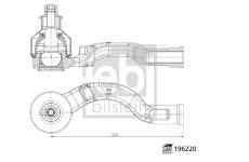 Hlava příčného táhla řízení FEBI BILSTEIN 196220