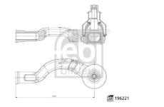 Hlava příčného táhla řízení FEBI BILSTEIN 196221