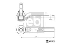Hlava/čap spojovacej tyče riadenia FEBI BILSTEIN 196238