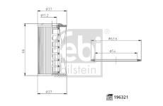 Olejovy filtr, manualni prevodovka FEBI BILSTEIN 196321